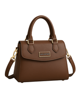 Café City Flap Satchel – Pebbled Coffee Brown | Lux Leather Women Leather Bag