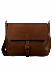 Heritage Tan Leather Messenger Bag – Classic Work & Travel Companion for Modern Gentlemen