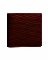 Textured Maroon Genuine Leather Wallet with Dual-Tone Interior & Coin Pocket