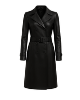 Midnight Sienna Double-Breasted Trench Coat