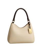 Luna Cream Crescent Shoulder Bag | Lux Leather Women Leather Bag