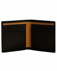 Dual-Tone Genuine Leather Bi-Fold Wallet for Men