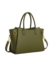 Olive Winged Tote – Semi-Matte Leather | Lux Leather Women Leather Bag