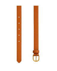 The Amber Grace Women’s Leather Belt — Effortless Elegance in Tan with Golden Accent