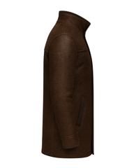 Chestnut Harbor Men’s Stand-Collar Leather Car Coat