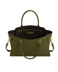 Olive Winged Tote – Semi-Matte Leather | Lux Leather Women Leather Bag