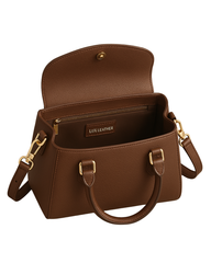 Café City Flap Satchel – Pebbled Coffee Brown | Lux Leather Women Leather Bag