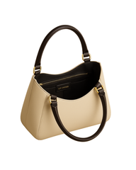 Luna Cream Crescent Shoulder Bag | Lux Leather Women Leather Bag