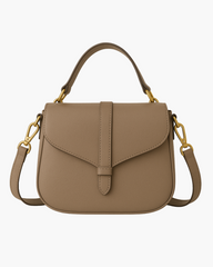 Burnt Orange Leather Box Satchel