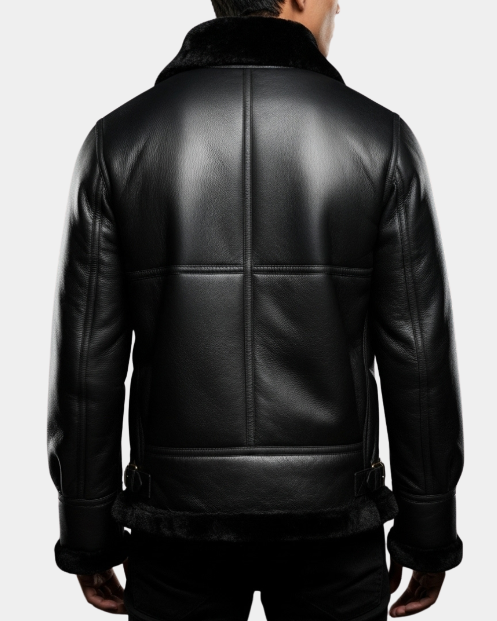 Mens Classic B3 Original Sheepskin Jacket Nova Black