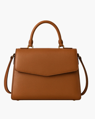 Cognac Women’s Leather Satchel Handbag