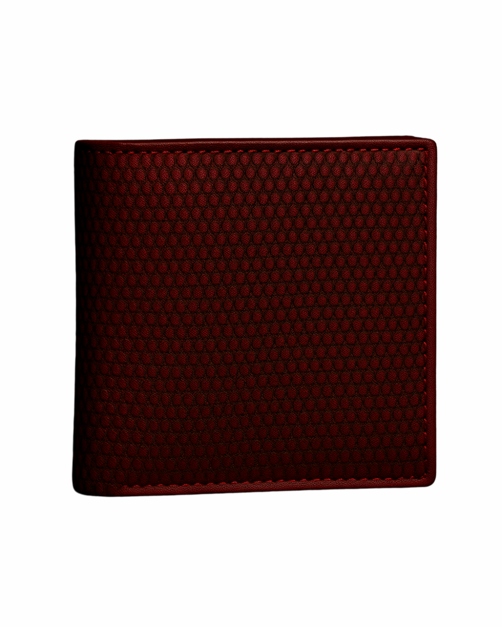 Textured Maroon Genuine Leather Wallet with Dual-Tone Interior & Coin Pocket