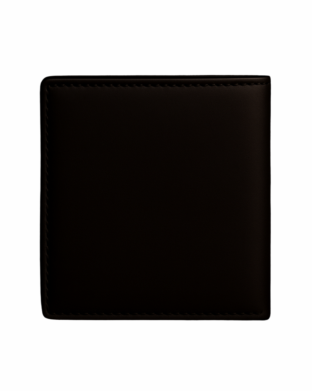 Premium Black Genuine Leather Wallet with Coin Pocket & Strap Closure