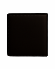 Premium Black Genuine Leather Wallet with Coin Pocket & Strap Closure