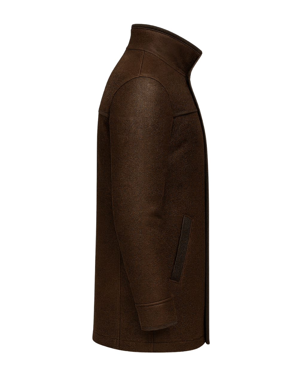 Chestnut Harbor Men’s Stand-Collar Leather Car Coat