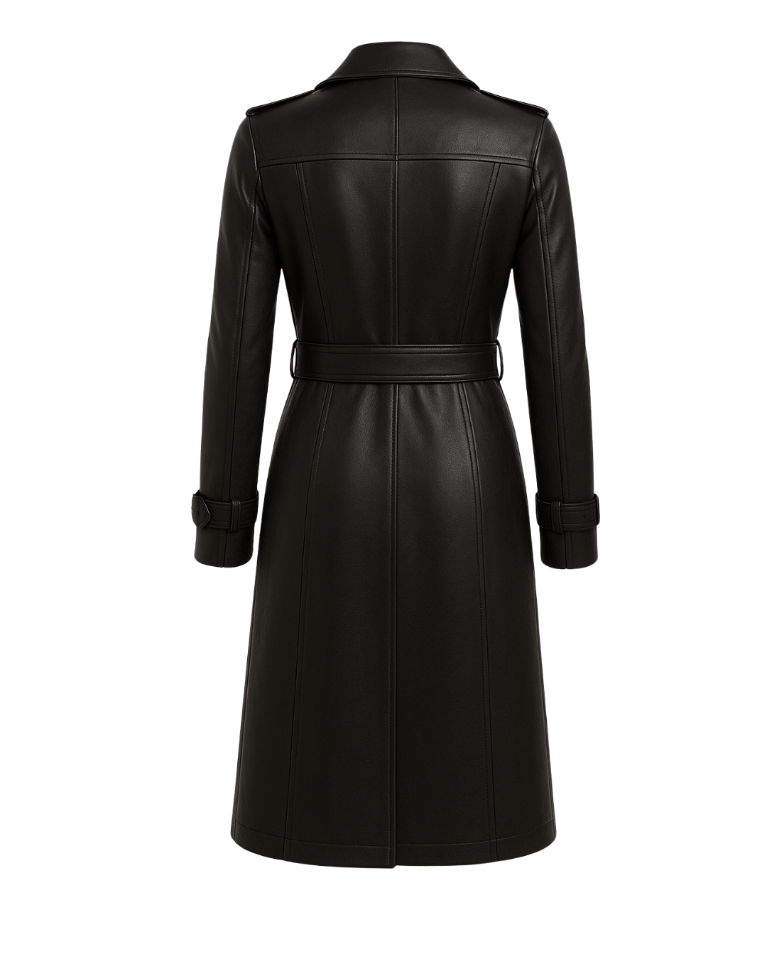 Midnight Sienna Double-Breasted Trench Coat