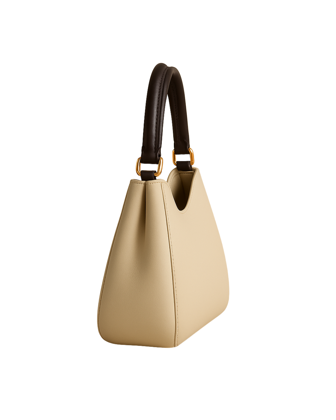Luna Cream Crescent Shoulder Bag  |  Lux Leather Women Leather Bag