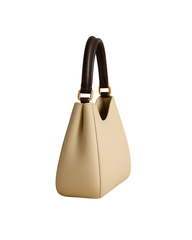 Luna Cream Crescent Shoulder Bag  |  Lux Leather Women Leather Bag