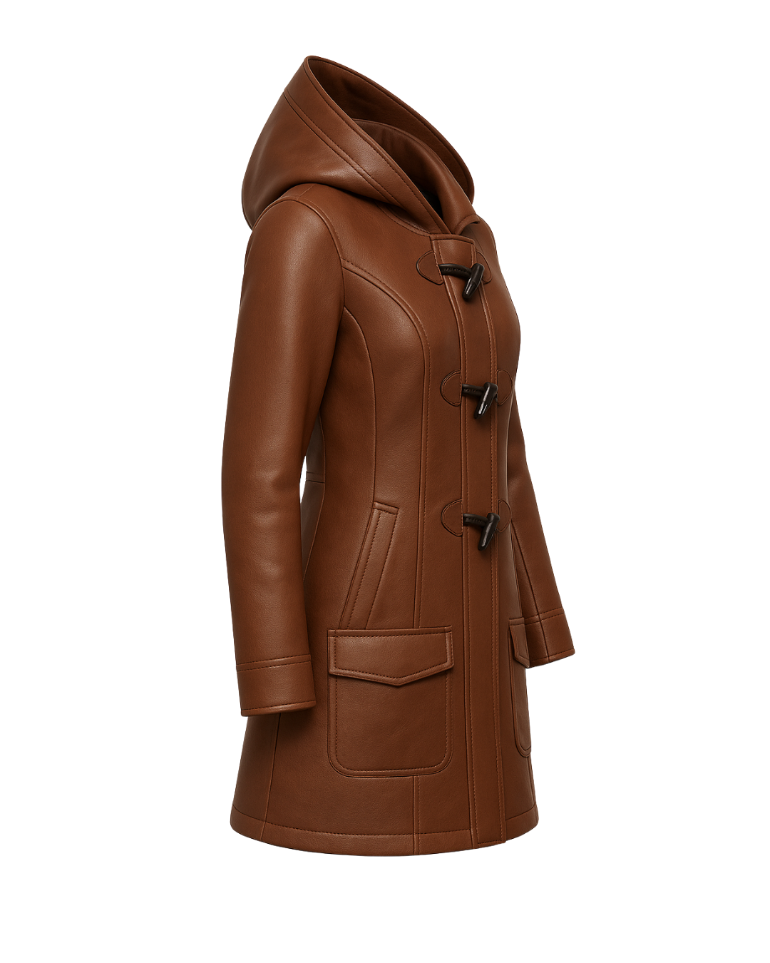 Harbor Sienna Duffle Leather Coat