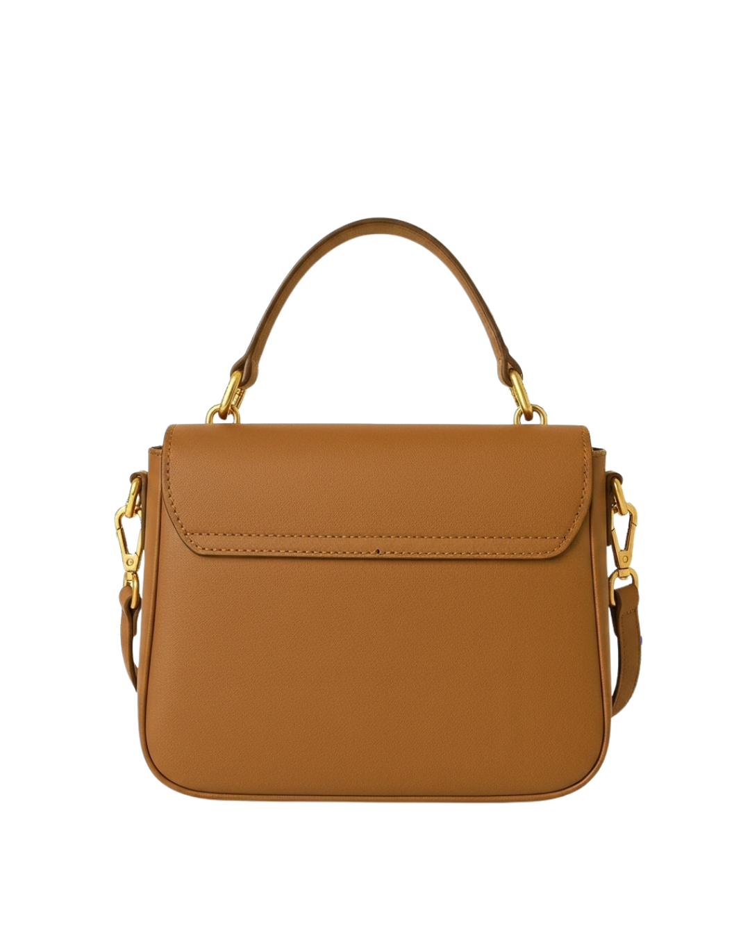 Tan Leather Bow Crossbody
