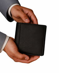 RFID-Protected Genuine Leather Wallet with Coin Pocket & Card Holder