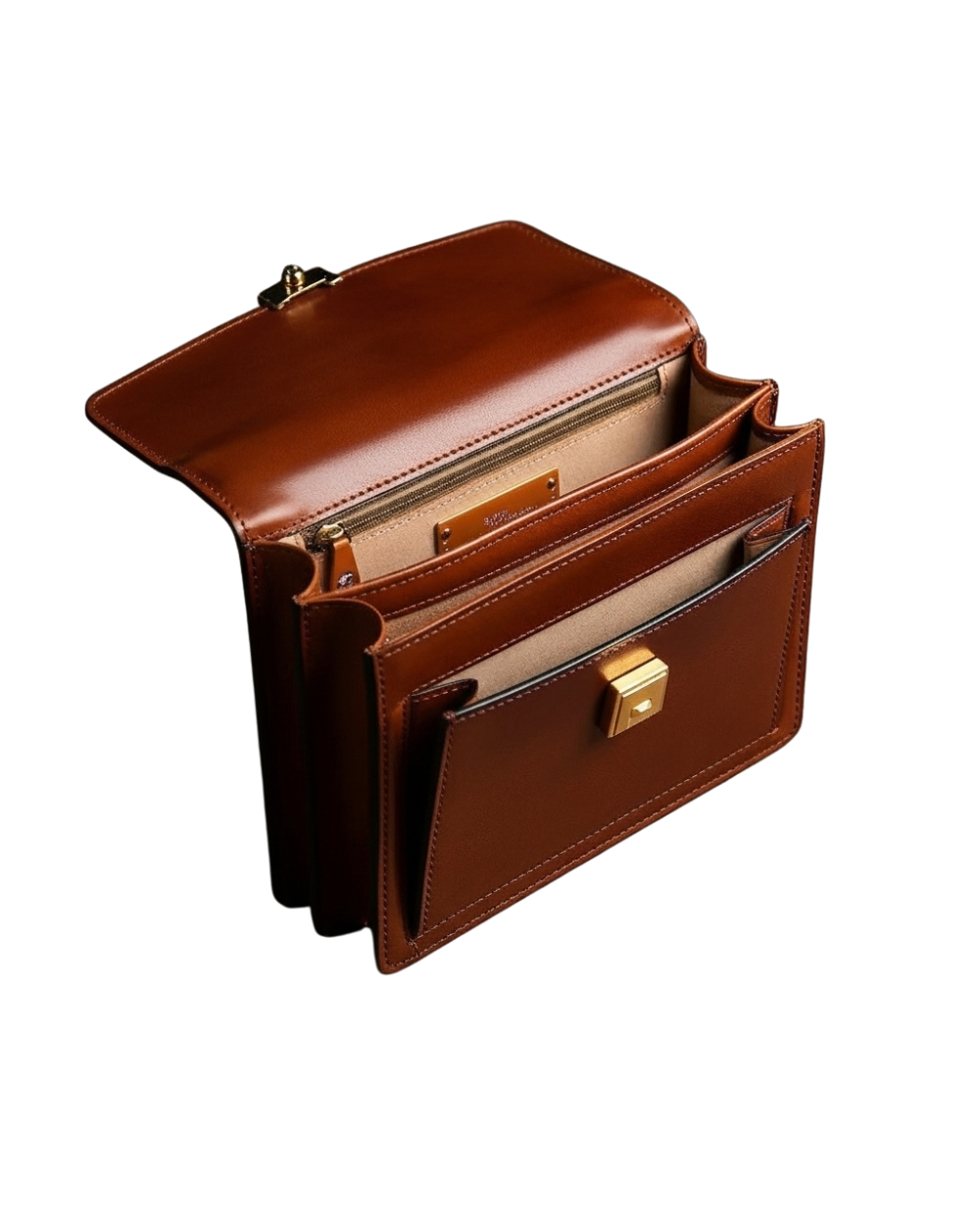 The Ambassador Mini Leather Briefcase — Compact Sophistication for the Modern Gentleman