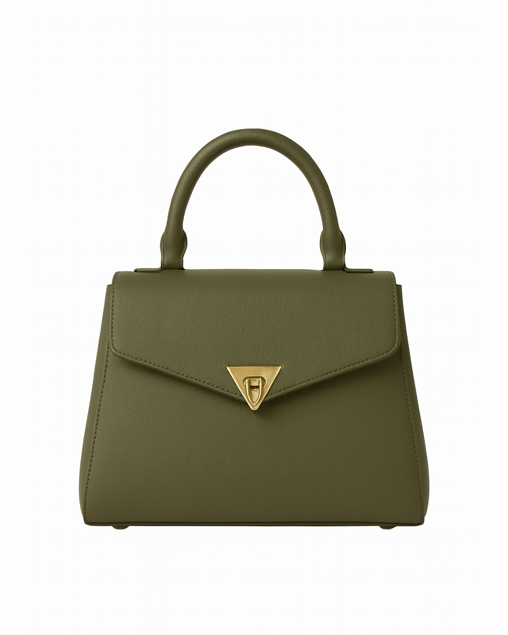 Olive Leather City Handbag