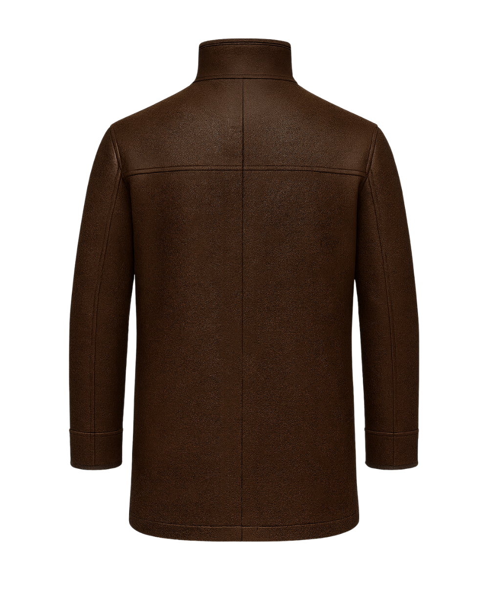 Chestnut Harbor Men’s Stand-Collar Leather Car Coat