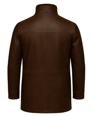 Men’s Shearling-Lined Leather Field Coat