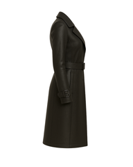 Midnight Sienna Double-Breasted Trench Coat