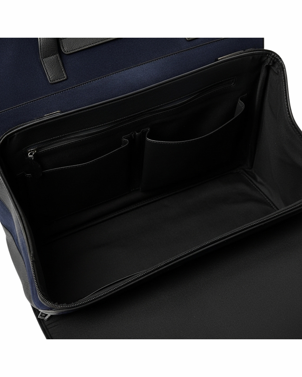 Midnight Executive Leather Briefcase – Navy & Black Dual-Tone Laptop Bag for Men