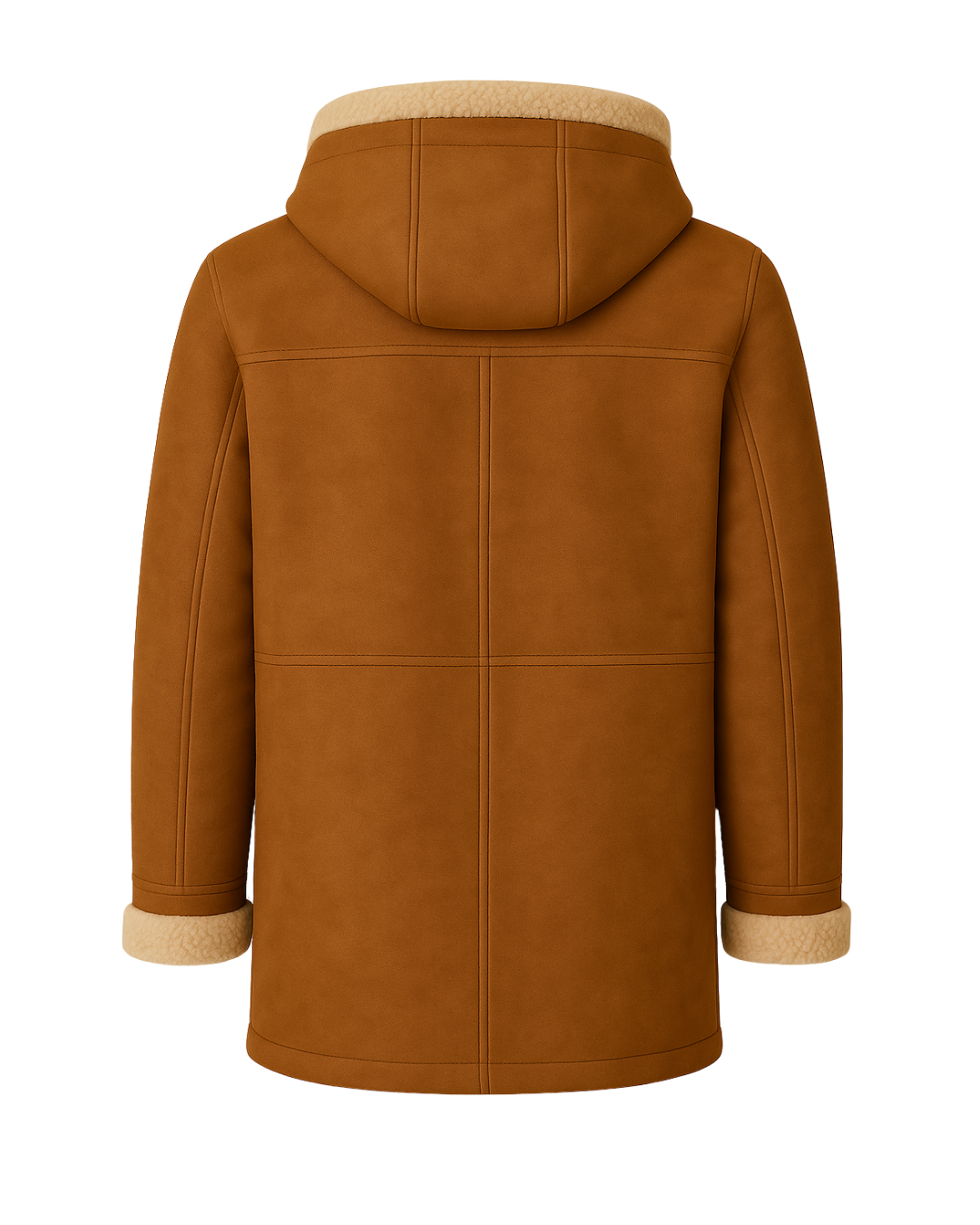 Saddlebrook Men’s Shearling-Lined Hooded Duffle Coat