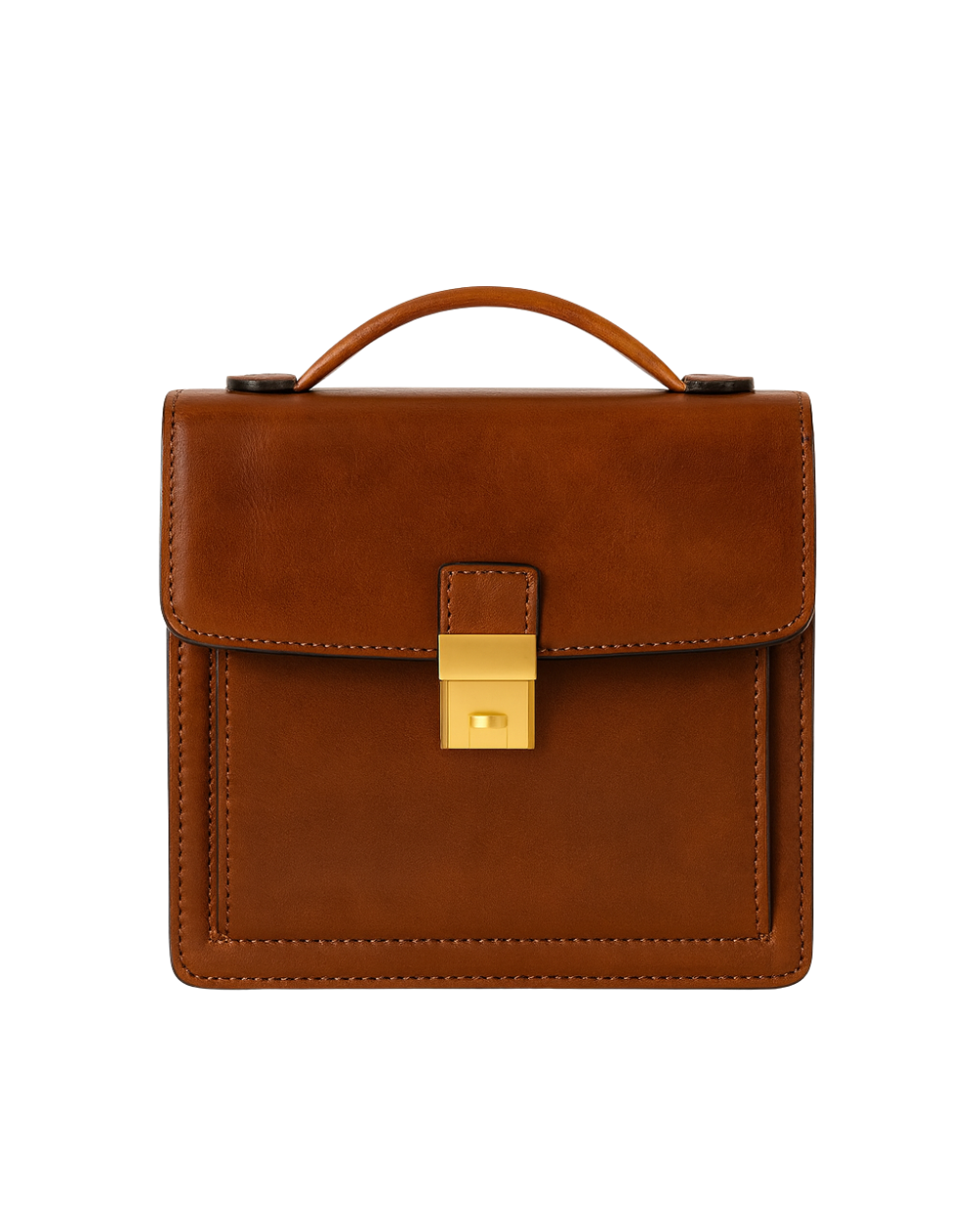 The Ambassador Mini Leather Briefcase — Compact Sophistication for the Modern Gentleman