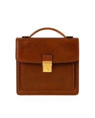 The Ambassador Mini Leather Briefcase — Compact Sophistication for the Modern Gentleman
