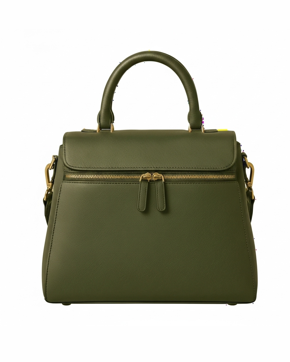 Olive Leather City Handbag