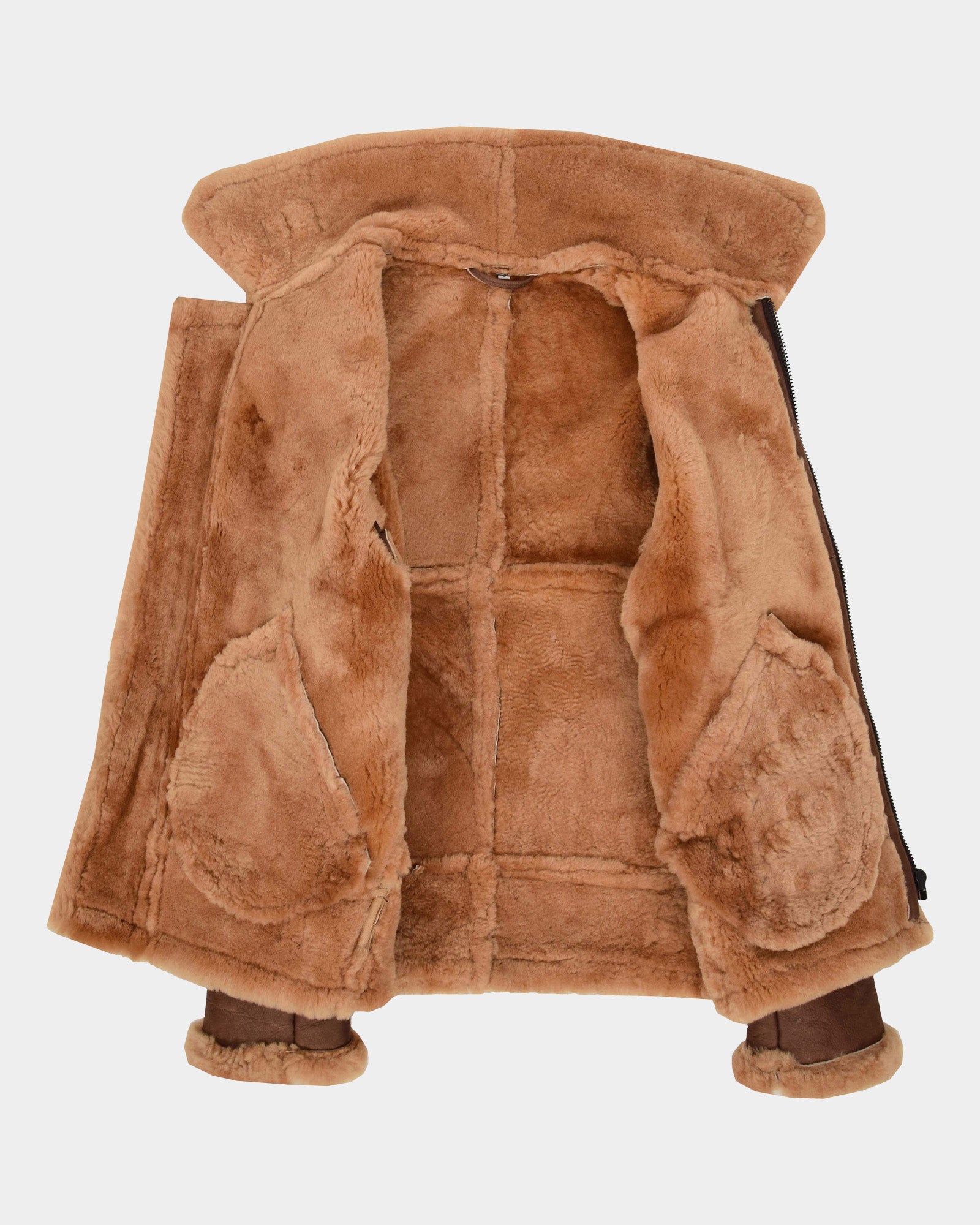 Mens B3 Sheepskin Vintage Flying Jacket Dynamo Tan