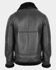 Mens Classic B3 Original Sheepskin Jacket Nova Black