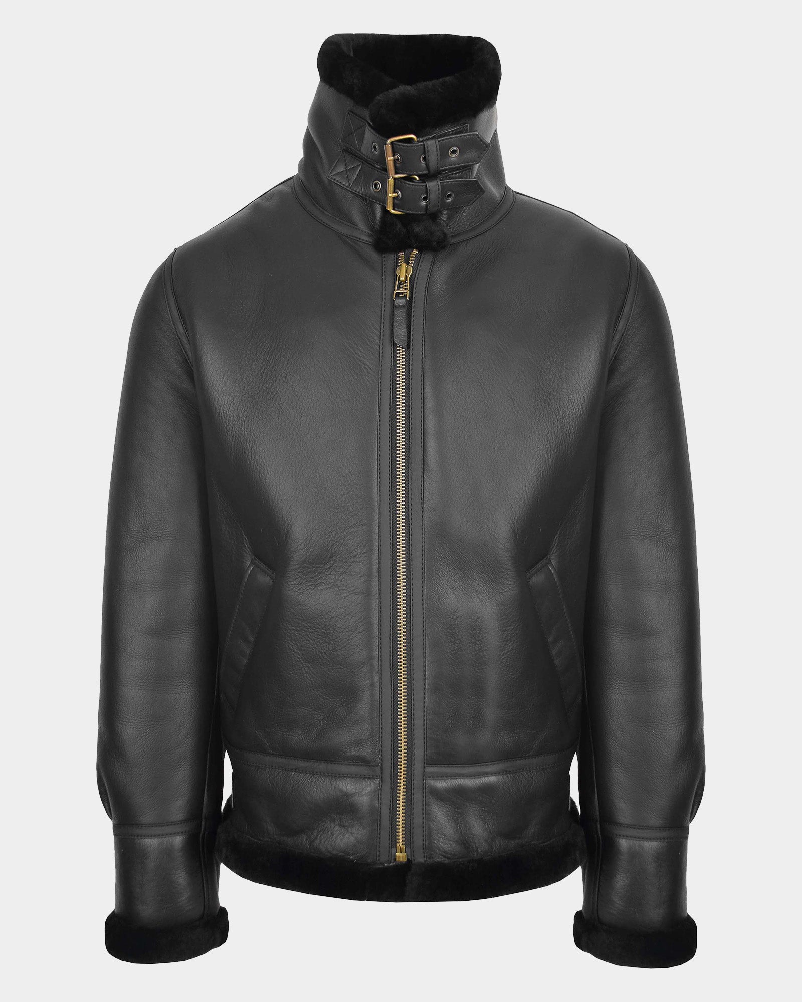 Mens Classic B3 Original Sheepskin Jacket Nova Black