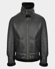 Mens Classic B3 Original Sheepskin Jacket Nova Black