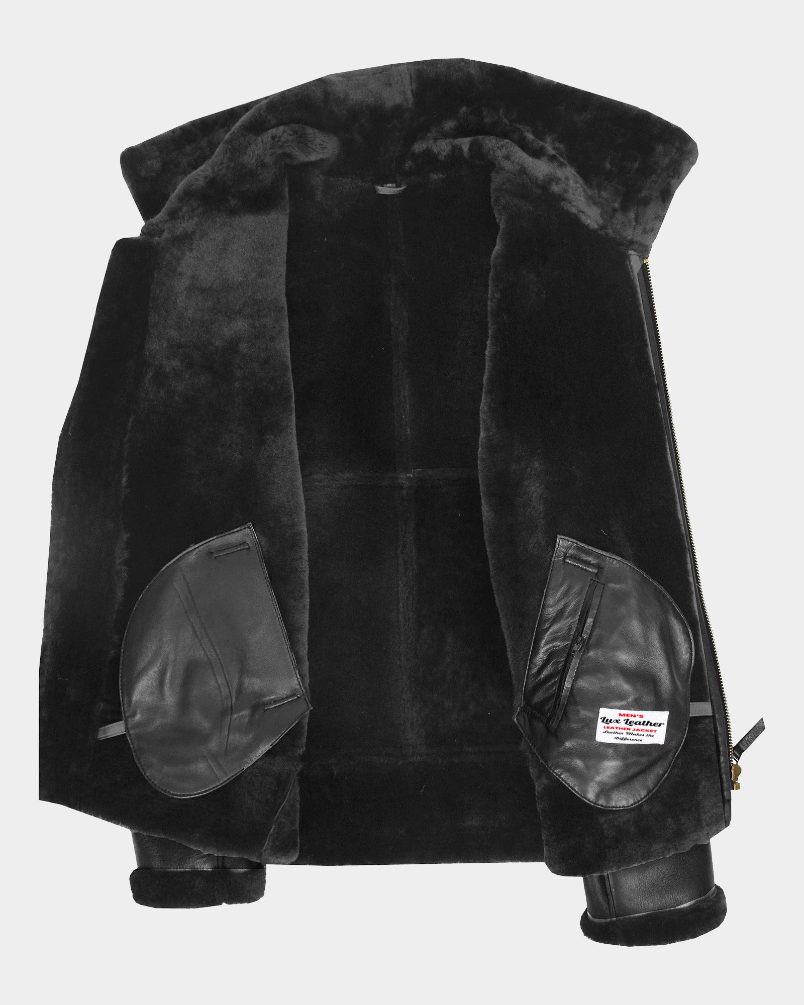 Mens Classic B3 Original Sheepskin Jacket Nova Black