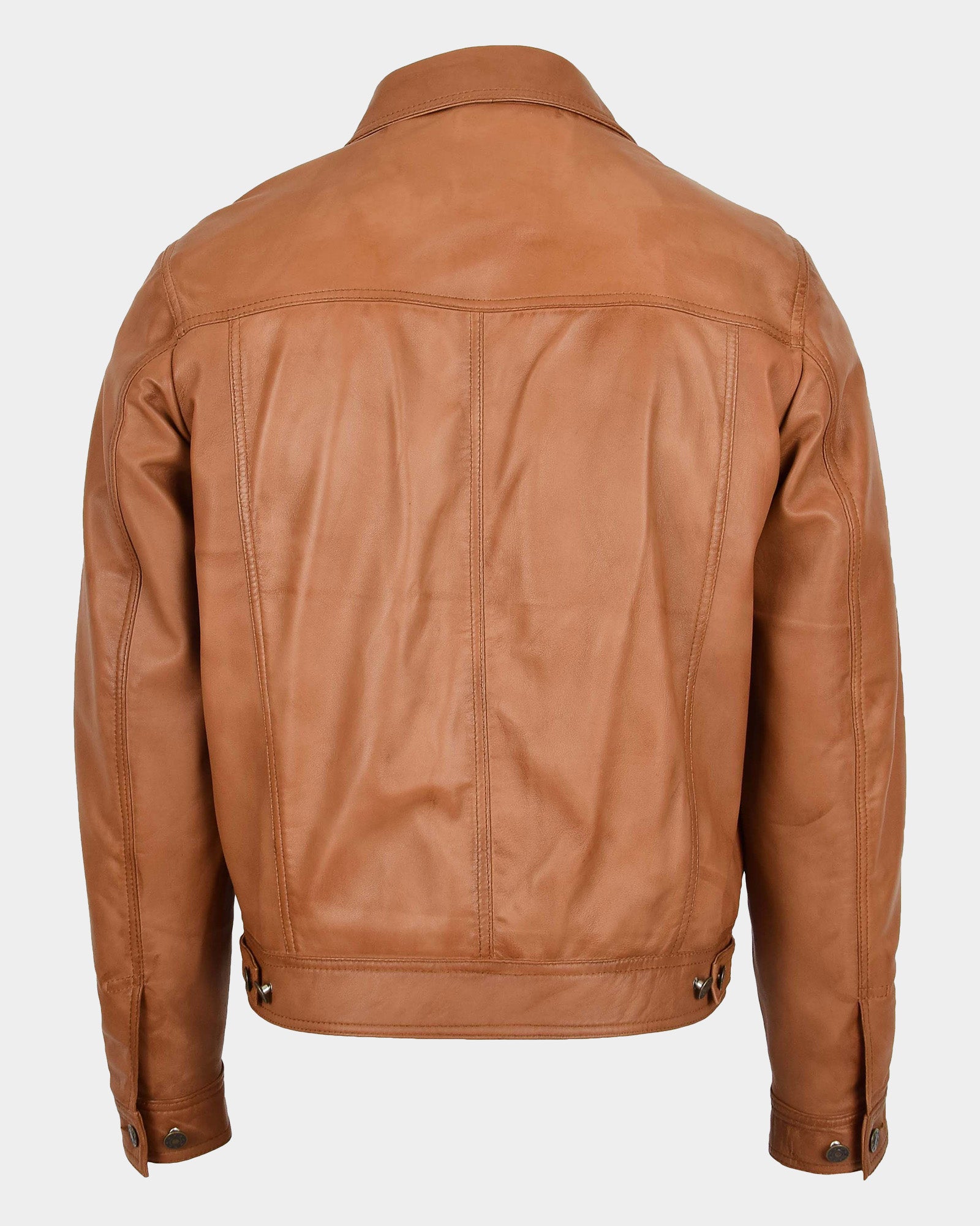 Mens Leather Lee Rider Casual Jacket Terry Dynamo Tan