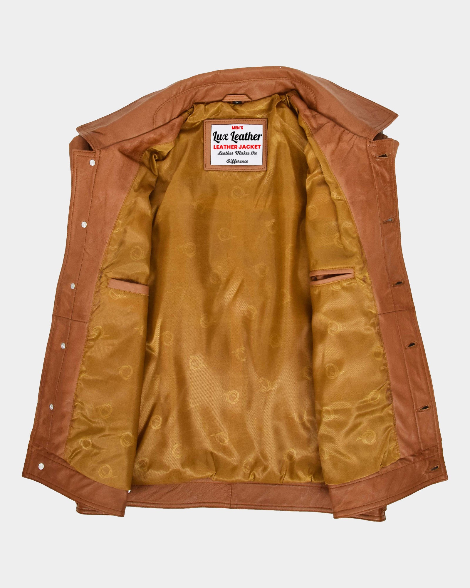 Mens Leather Lee Rider Casual Jacket Terry Dynamo Tan