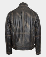 Mens Leather Urban Biker Style Jacket Hugo Paradox Rub Off