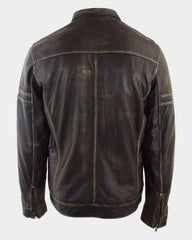 Mens Real Leather Biker Jacket Vintage Paradox Rub Off Effect RICKY