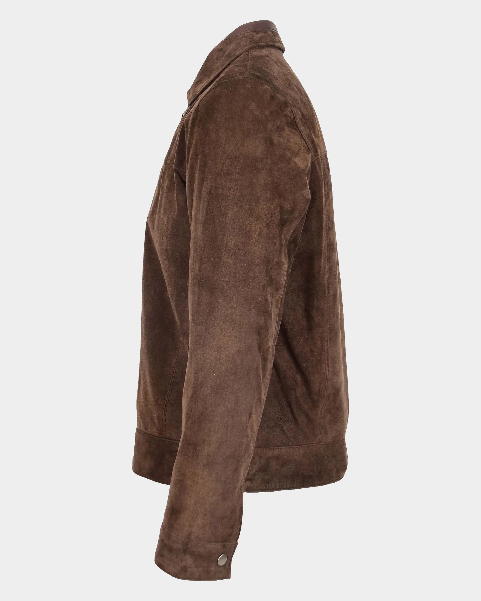 Mens Real Suede Casual Harrington Jacket Larry Zenith Brown