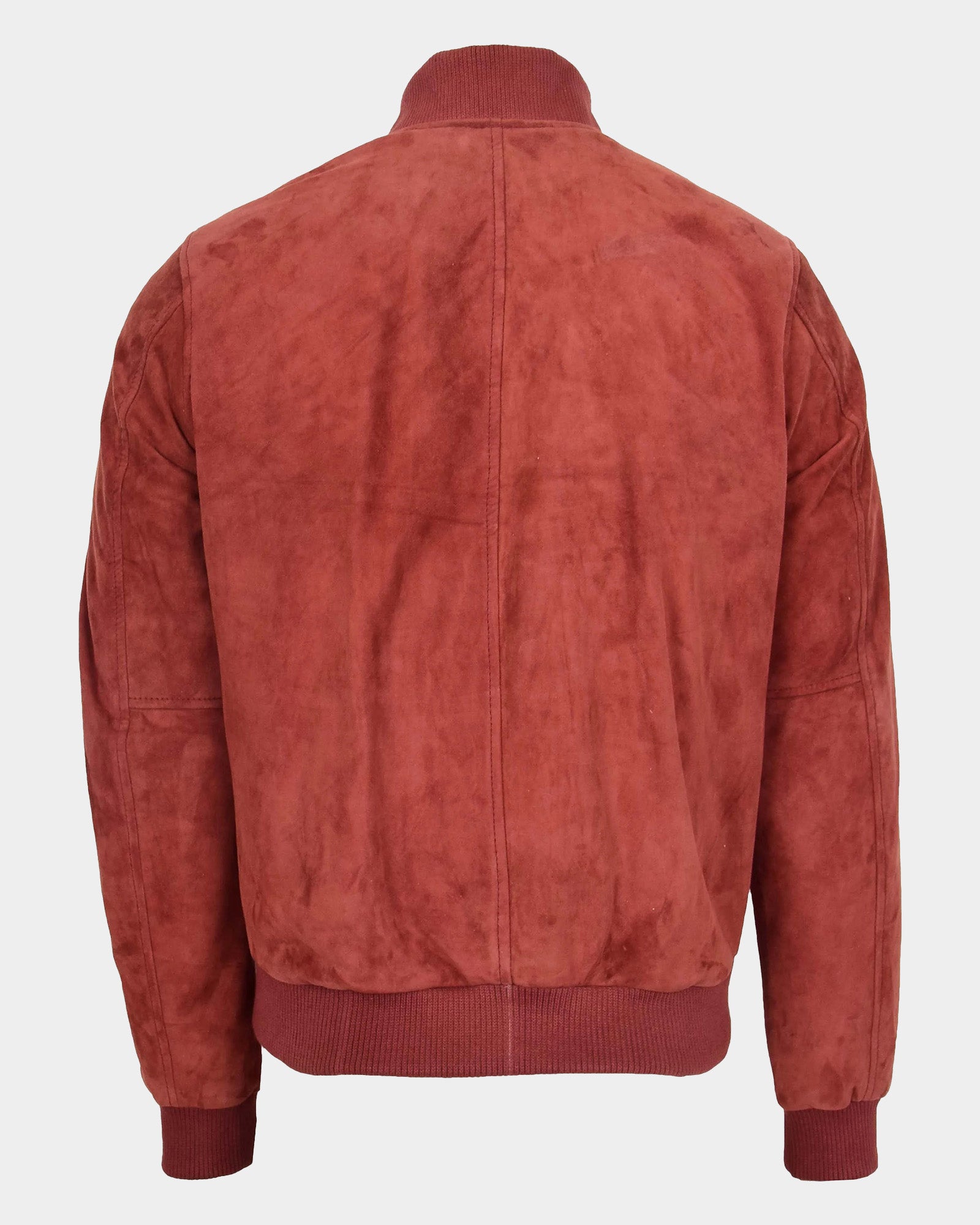Mens Suede MA-1 Bomber Jacket Trevor Ignite Red