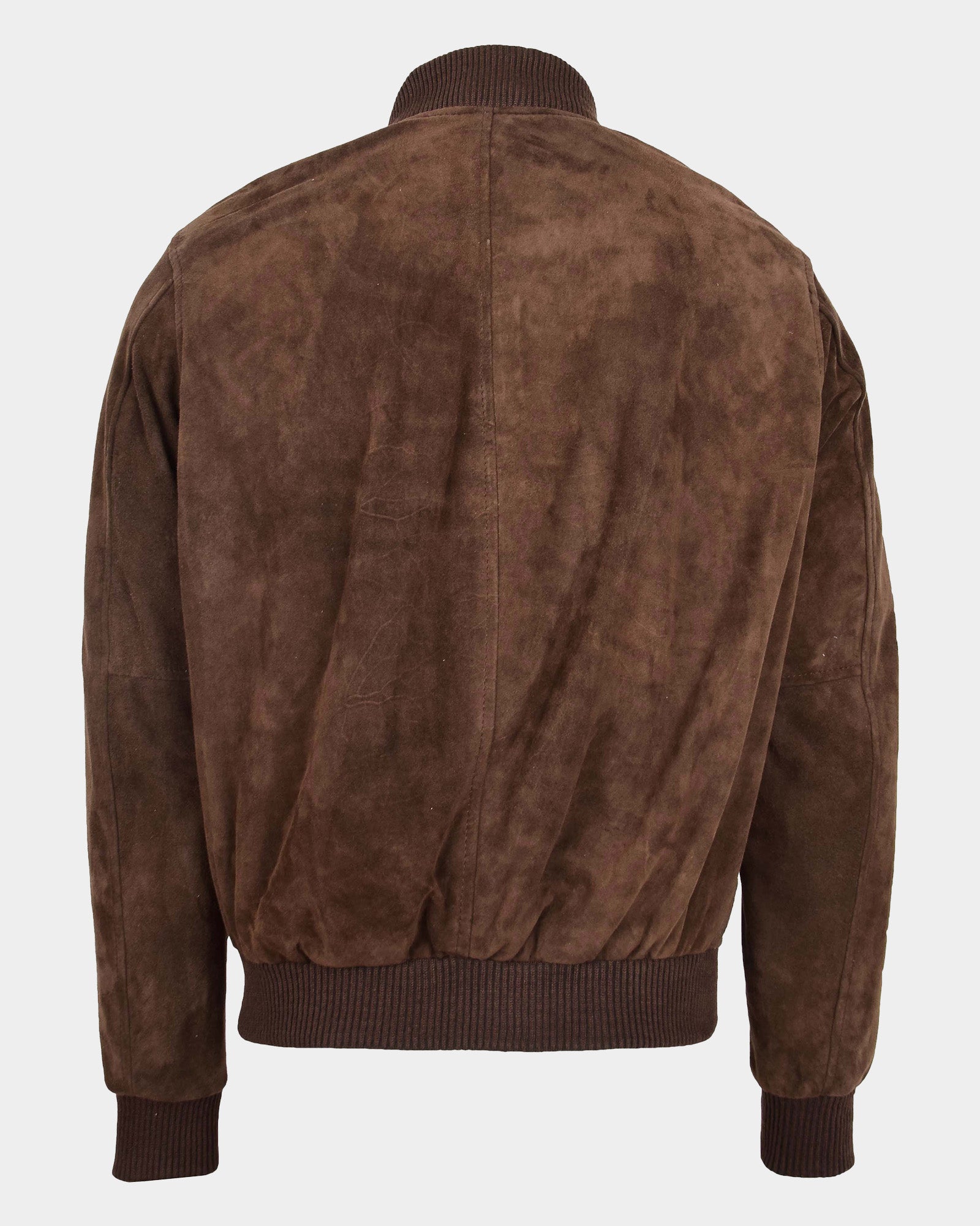 Mens Suede MA-1 Bomber Jacket Trevor Zenith Brown