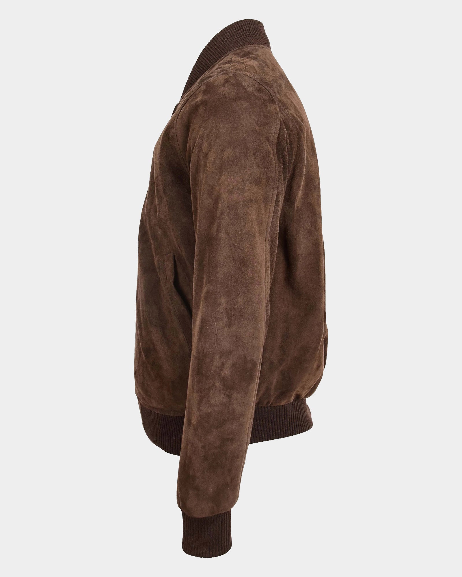 Mens Suede MA-1 Bomber Jacket Trevor Zenith Brown