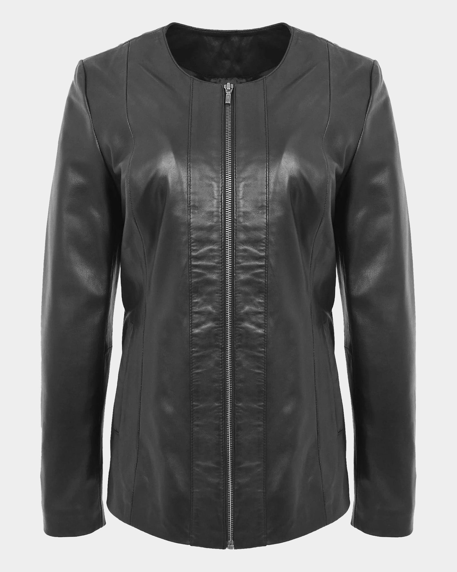 womens-classic-soft-leather-collarless-jacket-nova-black