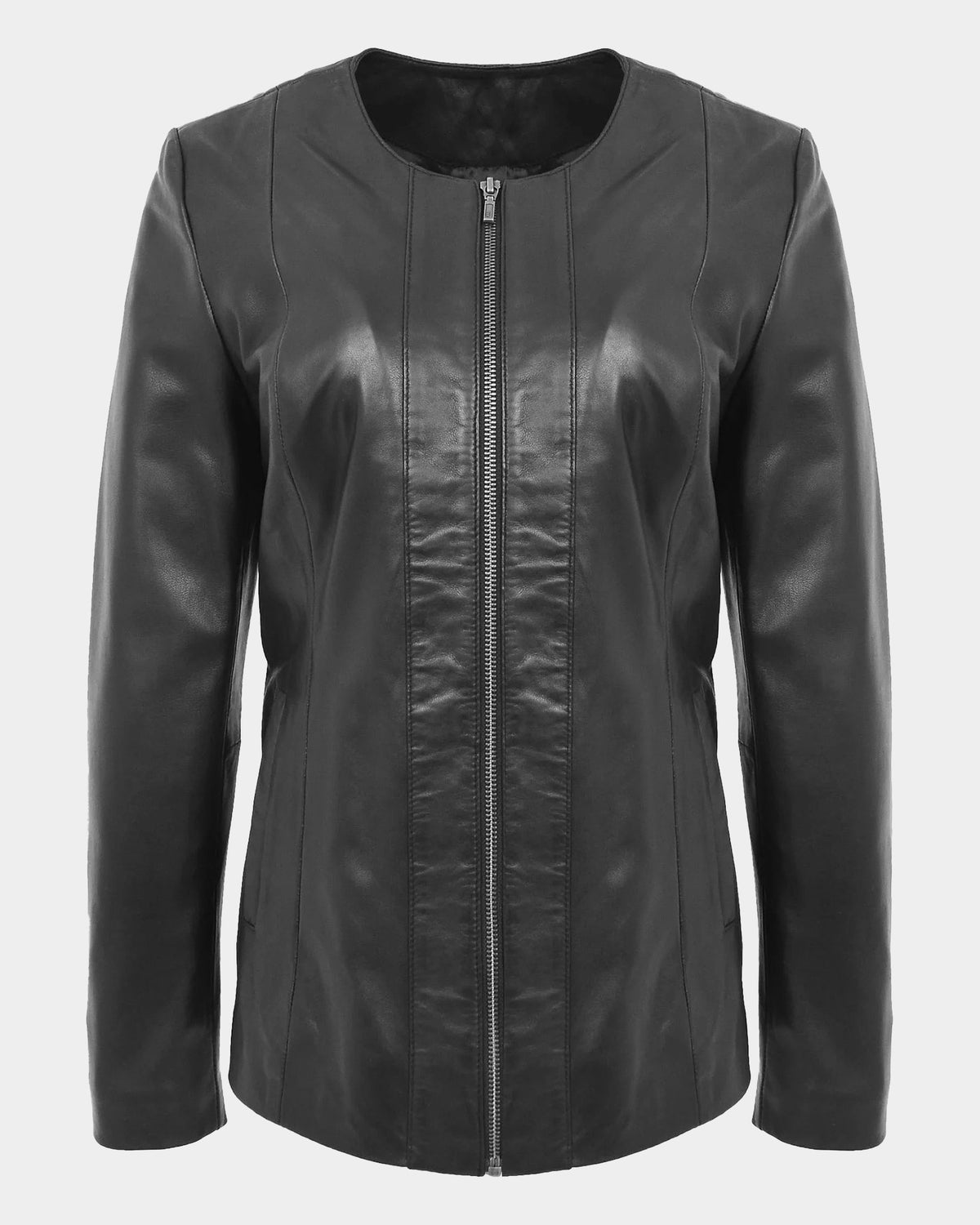 womens-classic-soft-leather-collarless-jacket-nova-black